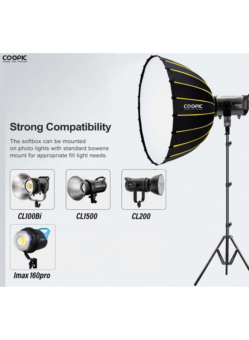 كوبيك إضاءة استوديو بقوة 18000 لومن ودرجة حرارة لون 5600 كلفن مع مؤشر تجسيد لوني 96+، ومؤشر اتساق الإضاءة التلفزيونية، وسطوع قابل للتعديل، وهيكل من سبائك الألومنيوم، وإضاءة فيديو LED للتصوير الفوتوغرافي والفيديو وتصوير المنتجات (CL1500). - Image 4